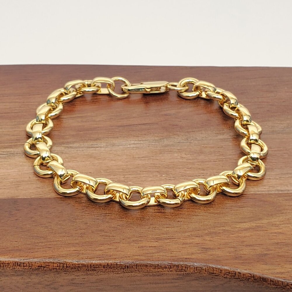 14K Gold Womens 8" Chain Link Style Bracelet Ladies 8 in New 14 K Silver Jewelry
